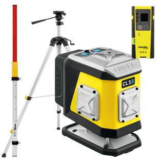 Nivel System CL1B + statyw SJJ-M1 EX + czujnik CLS-5 + łata LS-24 - laser krzyżowy niebieski 1 × 360° Bluetooth